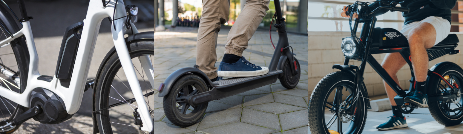 Collage of Electric Bicycles